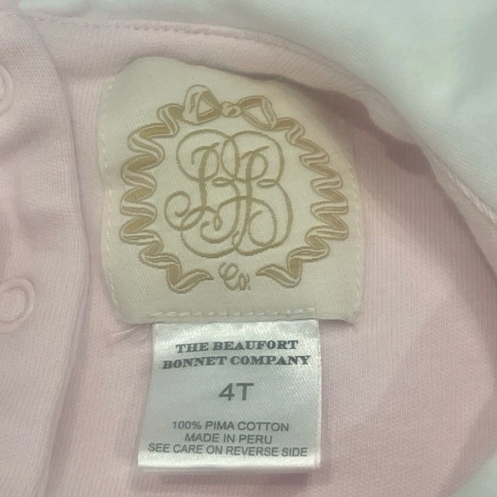 EUC The Beaufort Bonnet Company Holly Day Dress  Sz 4T Pink White Easter Cotton - Picture 4 of 6